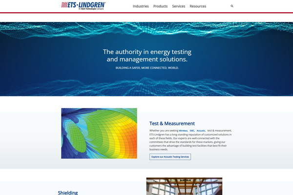  ETS-Lindgren公式HPキャプチャ