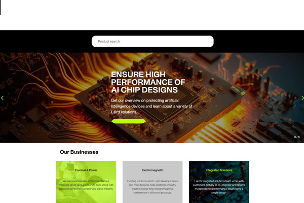 Laird Technologies公式HPキャプチャ