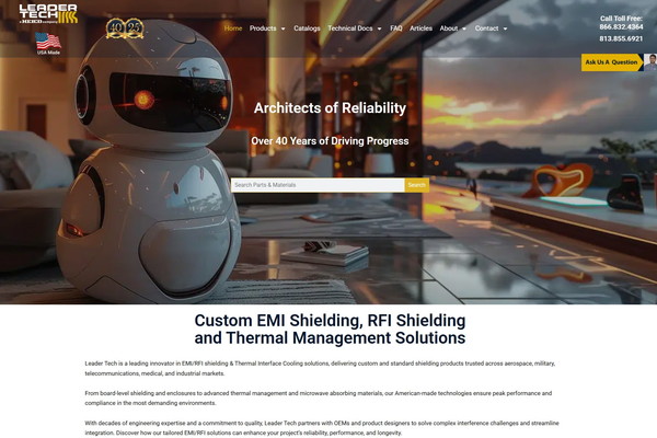 Leader Tech公式HPキャプチャ