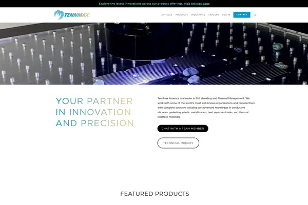 TennMax America公式HPキャプチャ