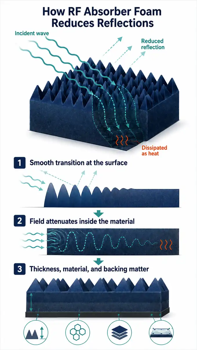 How Ryramidal RF Absorbers Work