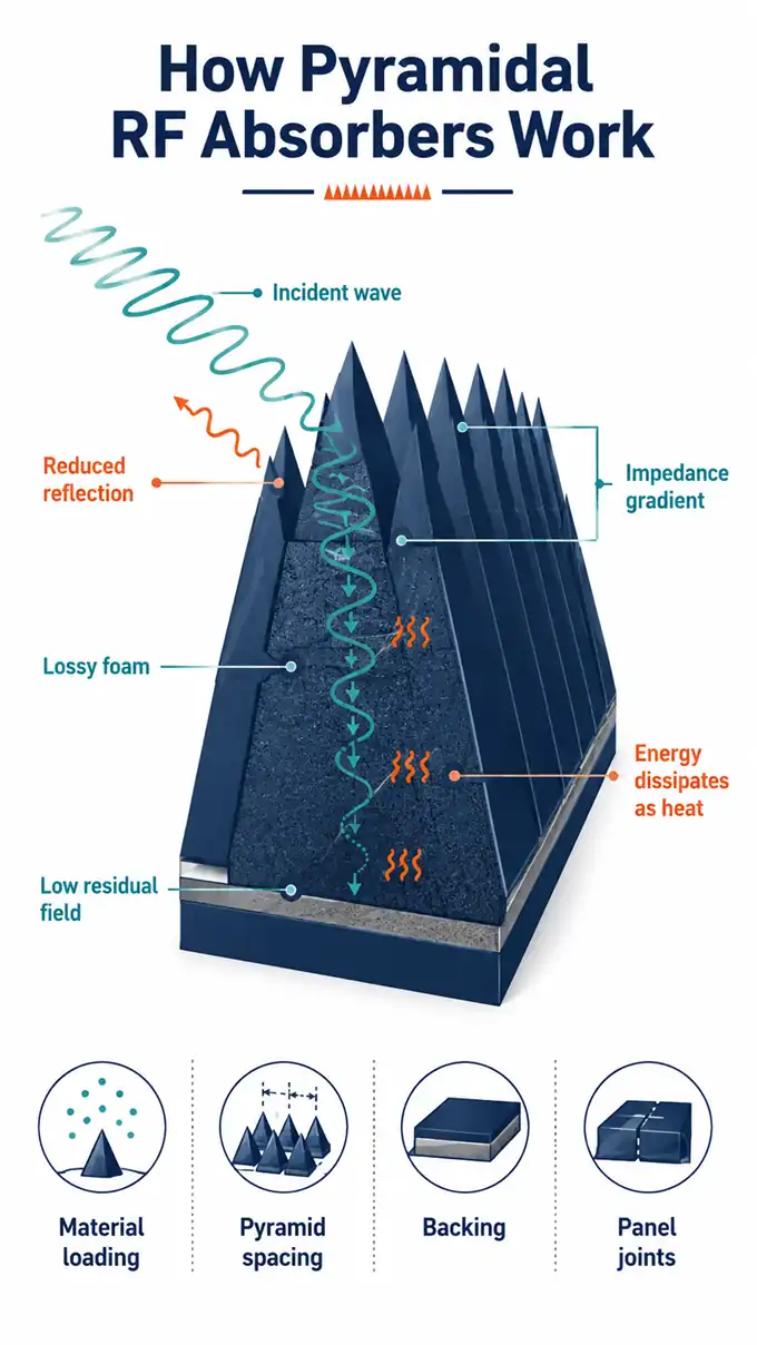 How Ryramidal RF Absorbers Work